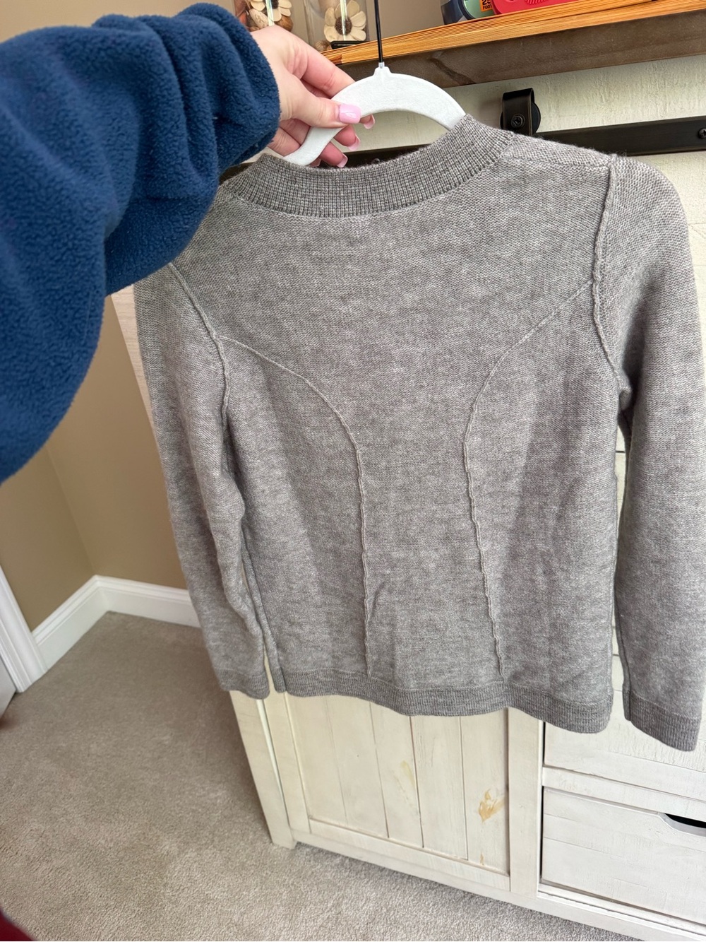 Neutral Taupe Button-Front Knit Cardigan - Picture 3 of 3